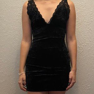 Black Velvet Free People Mini Dress